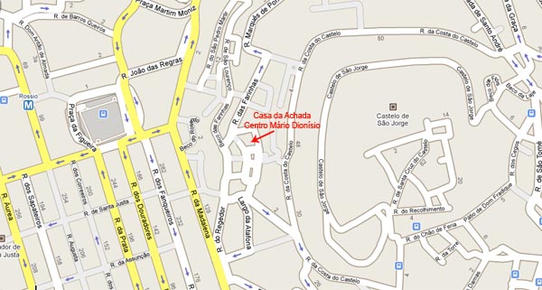 Mapa localização Centro Mário Dionísio - Casa da Achada