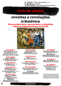 Cartaz Ciclo Cinema: Revoltas e Revoluções n'América
