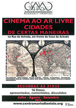 Cartaz Ciclo Cinema: Cidades de Certas Maneiras