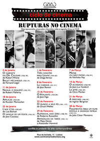 Cartaz Ciclo Cinema: Rupturas no Cinema